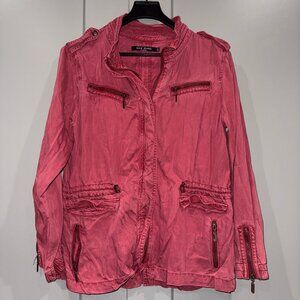 Amazing Army Inspired Red Color Jacket By Max Jeans!! Size Large!!